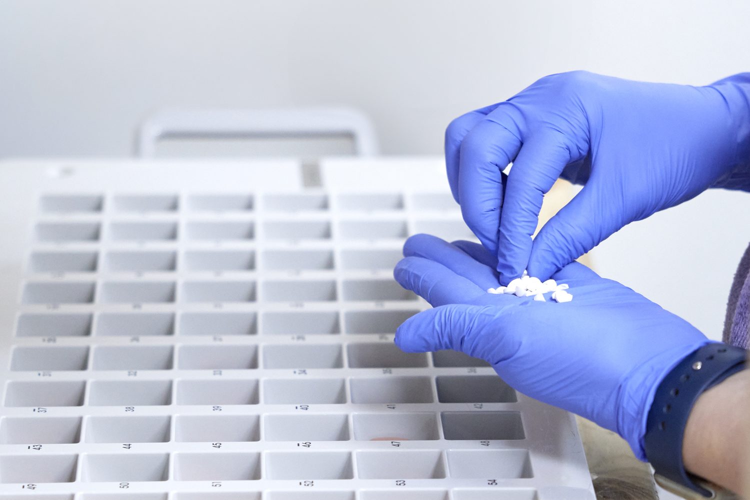 Contrôle des sachets de PDA en pharmacie